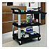 Three-Shelf Service Cart, Metal/Plastic, 3 Shelves, 300 lb Capacity, 20