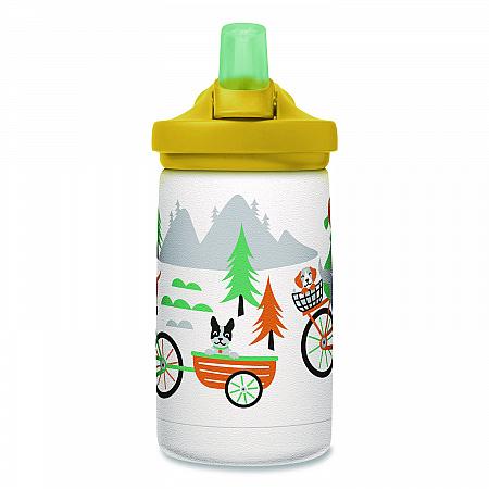 Eddy + Kids Water Bottle, Biking Dogs Design, 12 oz, Multicolor (2665107035)