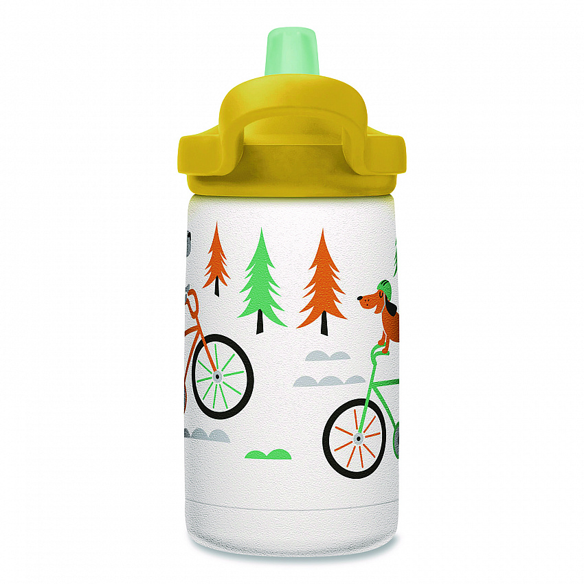 Eddy + Kids Water Bottle, Biking Dogs Design, 12 oz, Multicolor (2665107035)