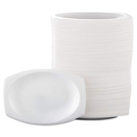 Dart Foam Dinnerware, Oval Platter, 6.75 x 9.8, White, 125/Pack, 4 Packs/Carton (9PRWCR)