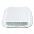 Foam Hinged Lid Containers, 3-Compartment, 9 x 9 x 3, White, Foam, 200/Carton (12083)