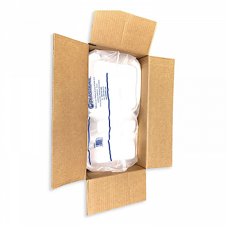 Foam Hinged Lid Containers, 3-Compartment, 9 x 9 x 3, White, Foam, 200/Carton (12083)