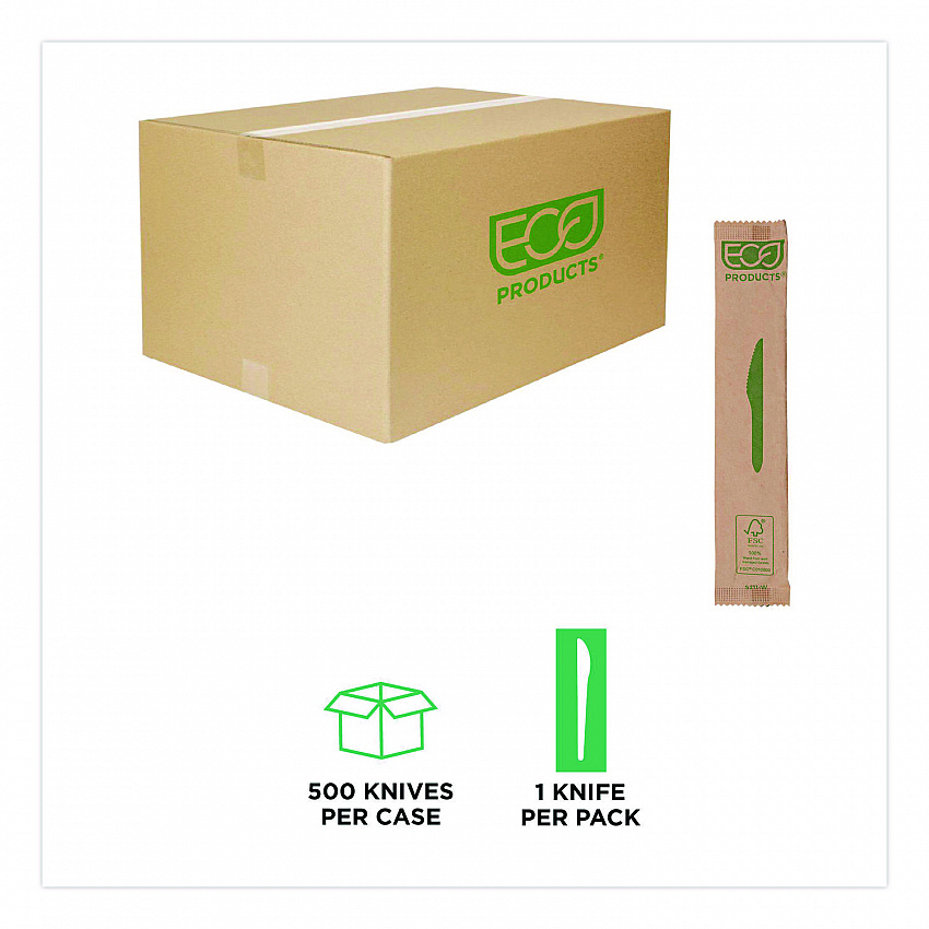 Wood Cutlery, General Purpose Knife, Natural, 500/Carton (EPS211W)