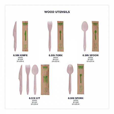Wood Cutlery, General Purpose Knife, Natural, 500/Carton (EPS211W)