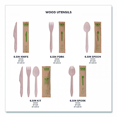 Wood Cutlery, General Purpose Spoon, Natural, 500/Carton (EPS213W)