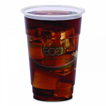 GreenStripe PLA Cold Cups, 10 oz, Plastic, Clear, 1,000/Carton (EPCC10GS)