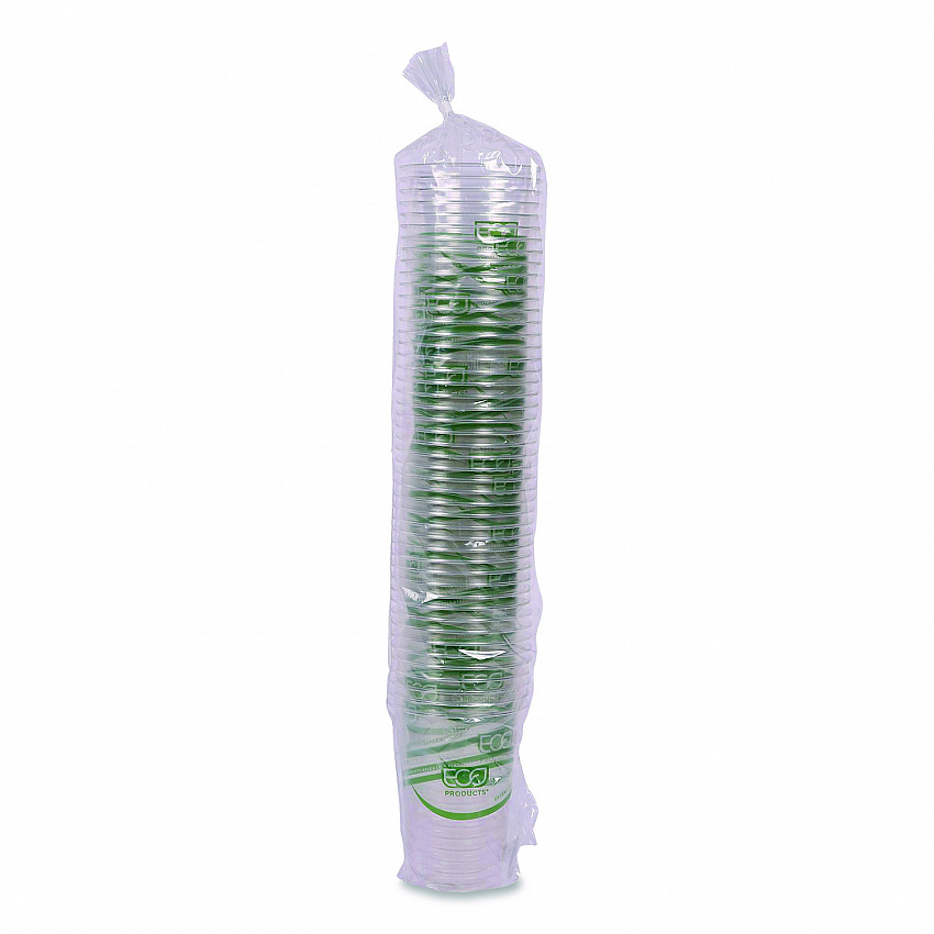 GreenStripe Renewable and Compostable Cold Cups Convenience Pack, 16 oz, Plastic, Clear, 50/Pack (EPCC16GSPK)