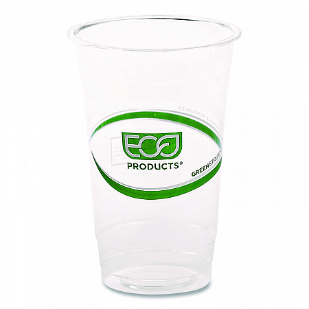 GreenStripe Renewable and Compostable Cold Cups, 20 oz, Plastic, Clear, 50/Pack, 20 Packs/Carton (EPCC20GS)