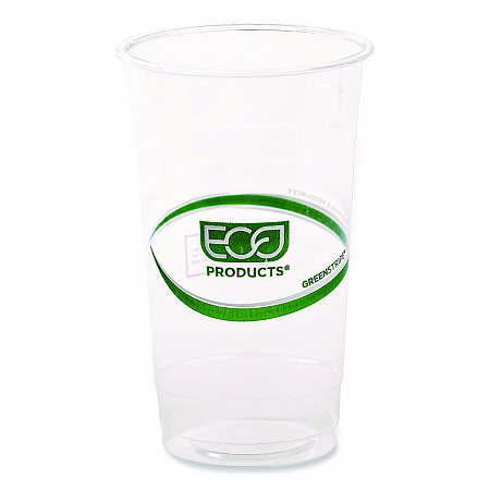 GreenStripe Renewable and Compostable PLA Cold Cups, 24 oz, Plastic, Clear, 50/Pack, 20 Packs/Carton (EPCC24GS)