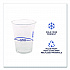 BlueStripe 25% Recycled Content Cold Cups, 16 oz, Plastic, Clear/Blue, 50/Pack, 20 Packs/Carton (EPCR16)