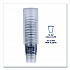 BlueStripe 25% Recycled Content Cold Cups, 16 oz, Plastic, Clear/Blue, 50/Pack, 20 Packs/Carton (EPCR16)