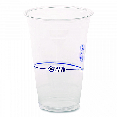 BlueStripe Recycled Content Clear Plastic Cold Drink Cups, 24 oz, 600/Carton (EPCR24)