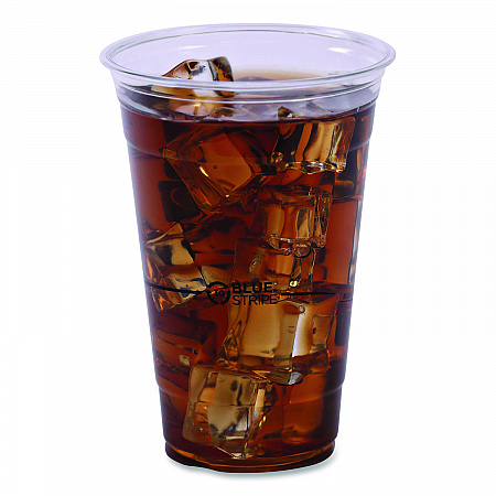 BlueStripe 25% Recycled Content Cold Cups, 20 oz, Plastic, Clear/Blue, 1,000/Carton (EPCR20)