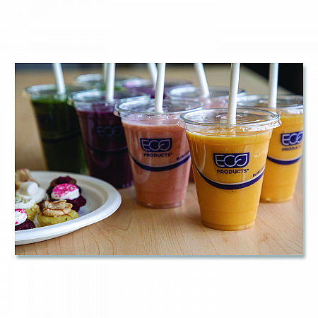 BlueStripe 25% Recycled Content Cold Cups, 20 oz, Plastic, Clear/Blue, 1,000/Carton (EPCR20)