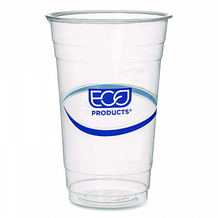 BlueStripe 25% Recycled Content Cold Cups, 20 oz, Plastic, Clear/Blue, 1,000/Carton (EPCR20)
