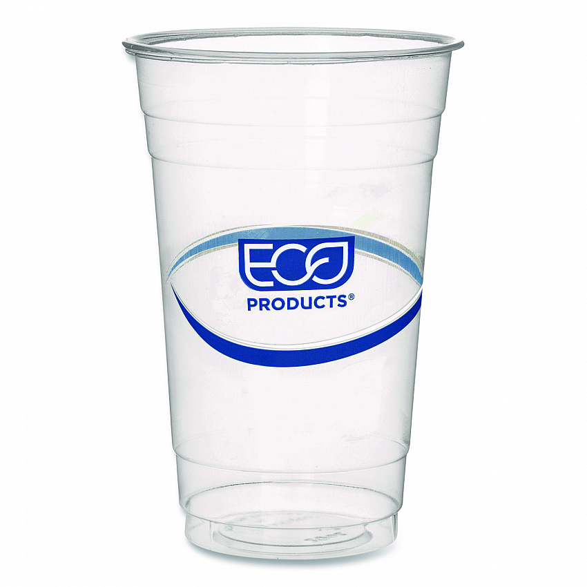 BlueStripe 25% Recycled Content Cold Cups, 20 oz, Plastic, Clear/Blue, 1,000/Carton (EPCR20)