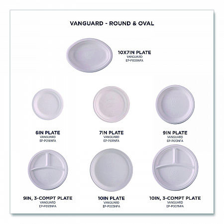 Vanguard Renewable and Compostable Sugarcane Plates, 7