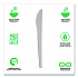Plantware Compostable Cutlery, Knife, Plastic, Pearl White, 50/Pack, 20 Packs/Carton (EPS011)
