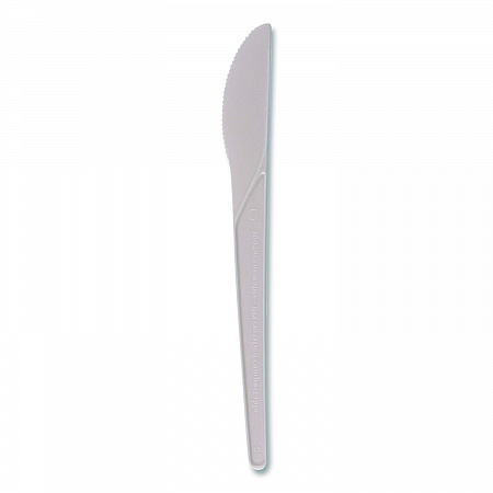 Plantware Compostable Cutlery, Knife, Plastic, Pearl White, 50/Pack, 20 Packs/Carton (EPS011)