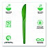 Plantware Compostable Cutlery, Knife, Plastic, Green, 1,000/Carton (EPS011G)