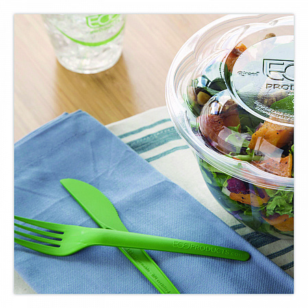 Plantware Compostable Cutlery, Knife, Plastic, Green, 1,000/Carton (EPS011G)