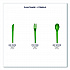 Plantware Compostable Cutlery, Knife, Plastic, Green, 1,000/Carton (EPS011G)