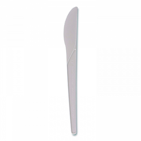 Plantware Compostable Cutlery, Knife, Plastic, White, 1,000/Carton (EPS011W)