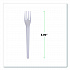 Plantware Compostable Cutlery, Fork, Plastic, Pearl White, 50/Pack, 20 Packs/Carton (EPS012)