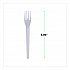 Plantware Compostable Cutlery, Fork, Plastic, White, 1,000/Carton (EPS012W)