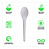 Plantware Compostable Cutlery, Spoon, Plastic, White, 1,000/Carton (EPS013W)