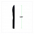 100% Recycled Content Cutlery, Knife, Plastic, Black, 50/Pack, 20 Packs/Carton (EPS111)