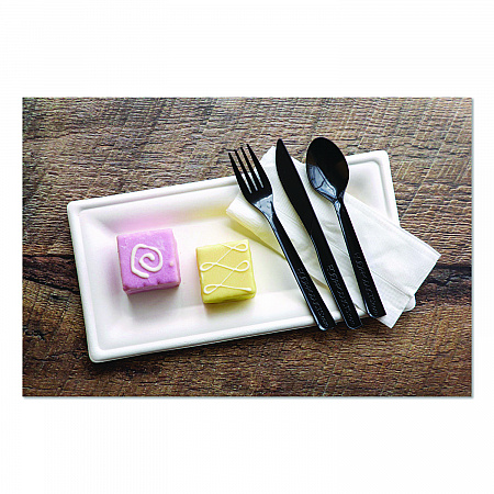 100% Recycled Content Cutlery, Knife, Plastic, Black, 50/Pack, 20 Packs/Carton (EPS111)