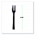 100% Recycled Content Cutlery, Fork, Plastic, Black, 50/Pack, 20 Packs/Carton (EPS112)