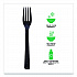 100% Recycled Content Cutlery, Fork, Plastic, Black, 50/Pack, 20 Packs/Carton (EPS112)