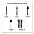 100% Recycled Content Cutlery, Fork, Plastic, Black, 50/Pack, 20 Packs/Carton (EPS112)