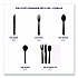 100% Recycled Content Cutlery, Spoon, Plastic, Black, 50/Pack, 20 Pack/Carton (EPS113)