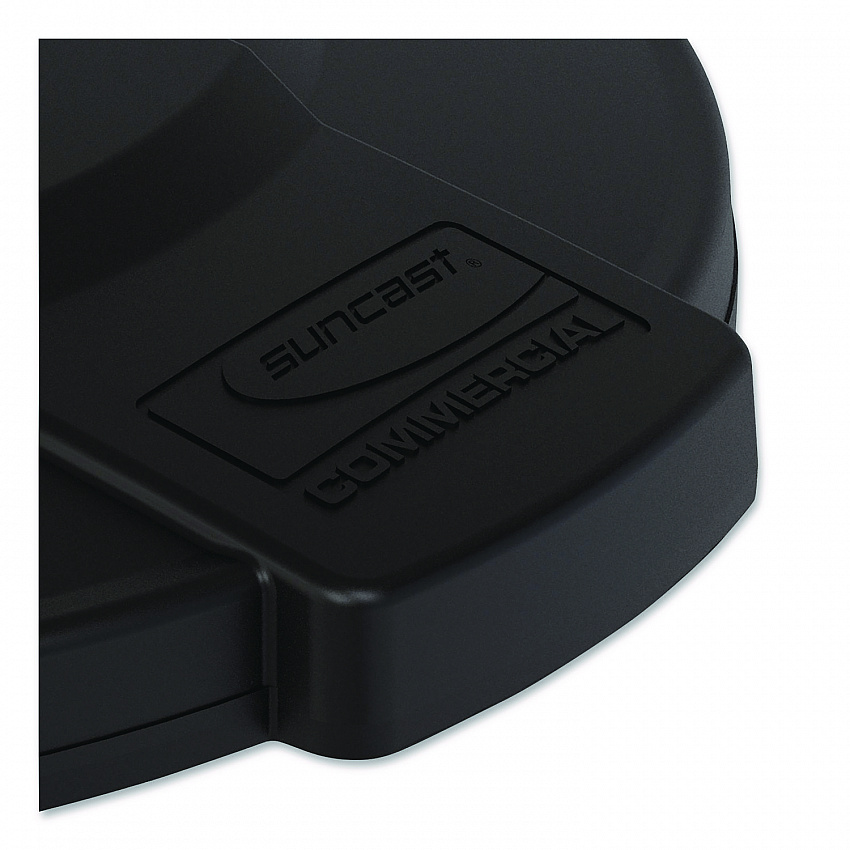 Utility Trash Can Lid for 44 gal Trash Can, 24.88" Diameter x 3", Black (TCU44GLIDD)