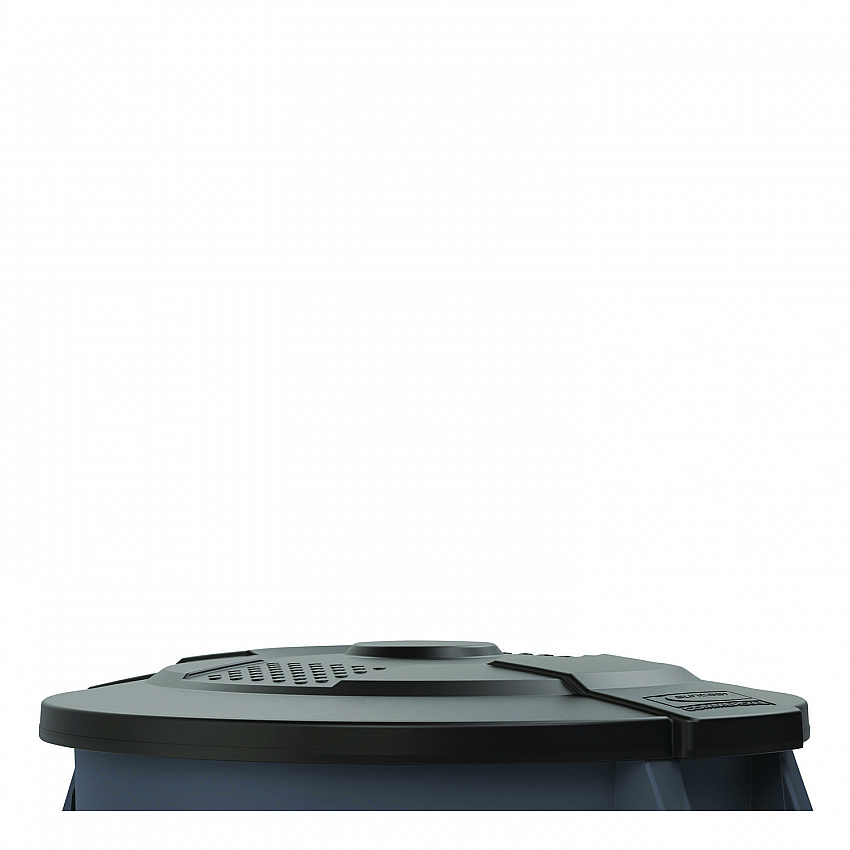 Utility Trash Can Lid for 44 gal Trash Can, 24.88" Diameter x 3", Black (TCU44GLIDD)