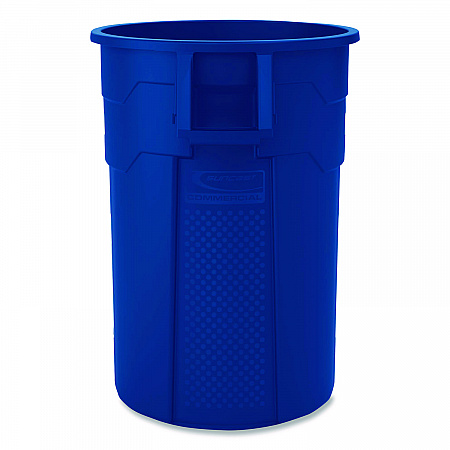 Injection Molded Utility Trash Can, 44 gal, Plastic/Resin, Blue (TCU44BL)