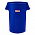 Injection Molded Utility Trash Can, 44 gal, Plastic/Resin, Blue (TCU44BL)
