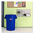 Injection Molded Utility Trash Can, 44 gal, Plastic/Resin, Blue (TCU44BL)