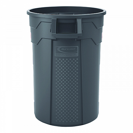 Injection Molded Utility Trash Can, 32 gal, Plastic/Resin, Gray (TCU32)