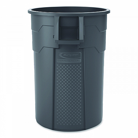 Injection Molded Utility Trash Can, 44 gal, Plastic/Resin, Gray (TCU44)
