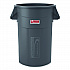Injection Molded Utility Trash Can, 44 gal, Plastic/Resin, Gray (TCU44)