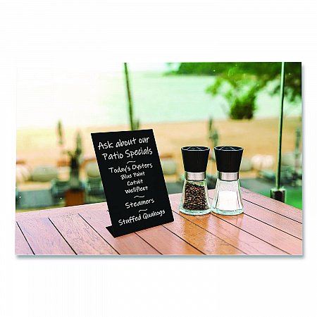 Tabletop Chalkboard Signs, Black Surface, 4 x 6, 3/Pack (EGPHD0509S)