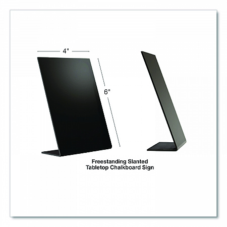 Tabletop Chalkboard Signs, Black Surface, 4 x 6, 3/Pack (EGPHD0509S)