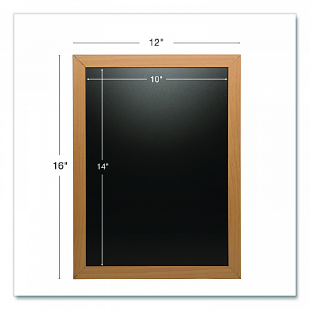 Chalkboard Sign, Black Surface, Brown Frame, 12 x 16 (EGPHD0514S)