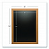 Chalkboard Sign, Black Surface, Brown Frame, 12 x 16 (EGPHD0514S)