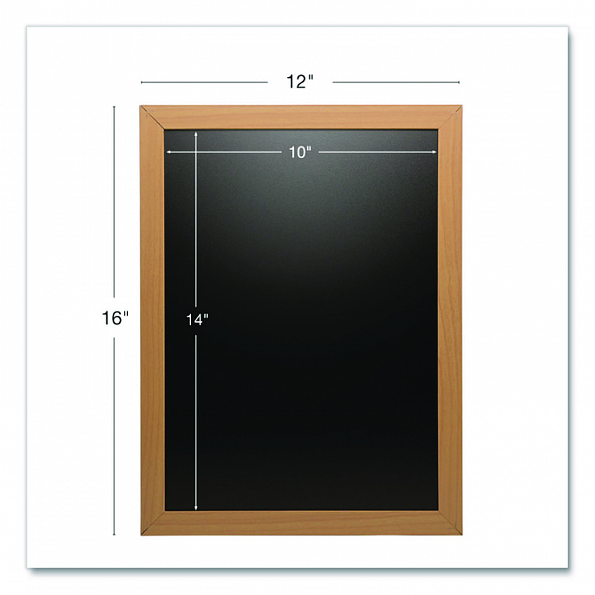 Chalkboard Sign, Black Surface, Brown Frame, 12 x 16 (EGPHD0514S)