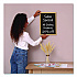 Chalkboard Sign, Black Surface, Brown Frame, 12 x 16 (EGPHD0514S)